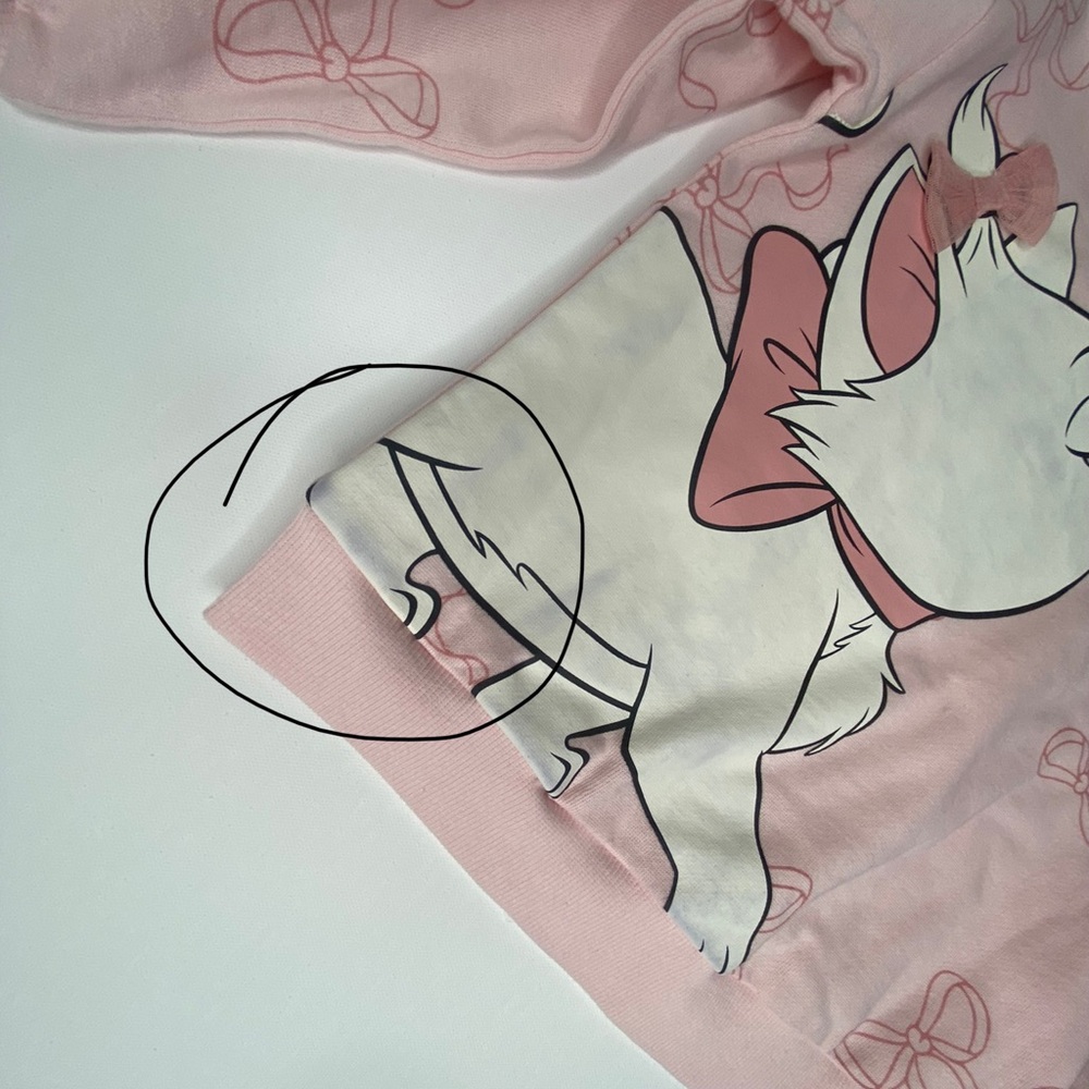 Disney Classic Matching Set Pastel Pink Graphic Sweater Kids Girls Size 5 - Picture 3 of 8